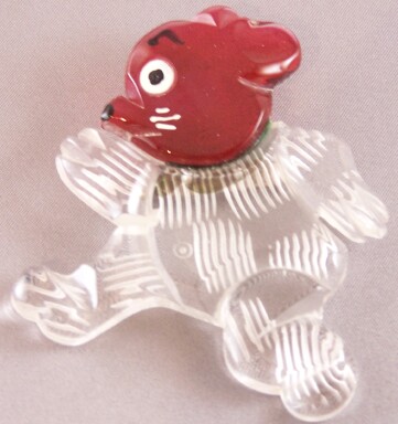 BP36 lucite running bear pin